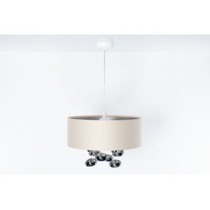 Κρεμαστό φωτιστικό με καλώδιο BUBBLE 1xE27/60W/230V, διάμετρος 50 εκ., μπεζ
