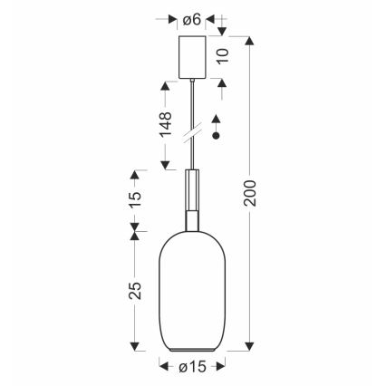 Κρεμαστό φωτιστικό με καλώδιο BUENO 1xGX53/9W/230V, Ø 15 cm, καπνιστό καφέ