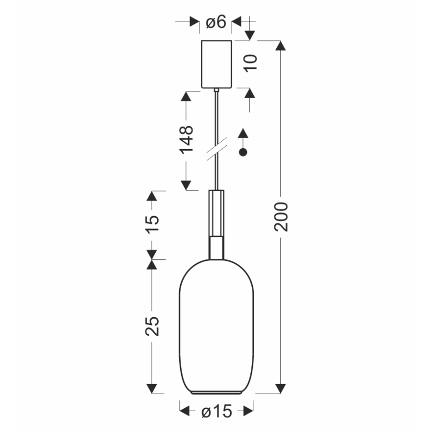 Κρεμαστό φωτιστικό με καλώδιο BUENO 1xGX53/9W/230V, Ø 15 cm, καπνιστό καφέ