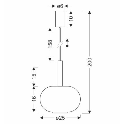 Κρεμαστό φωτιστικό με καλώδιο BUENO, 1xGX53/9W/230V, διάμ. 25 εκ., καπνιστό μπεζ