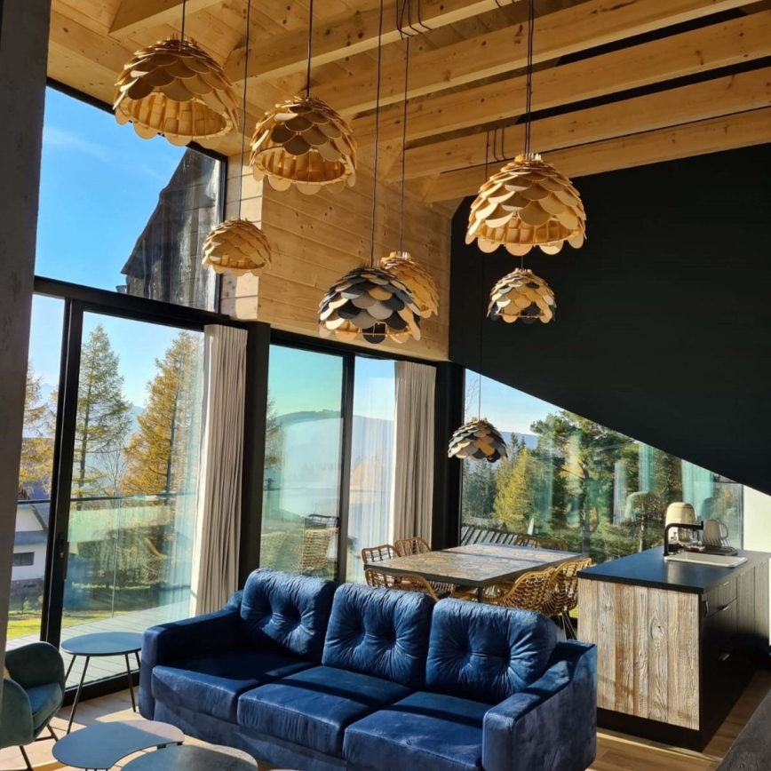 Κρεμαστό φωτιστικό με καλώδιο BURGO 1xE27/60W/230V διάμ. 35 cm