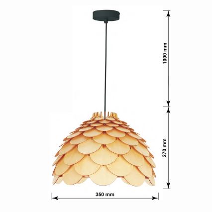 Κρεμαστό φωτιστικό με καλώδιο BURGO 1xE27/60W/230V διάμ. 35 cm