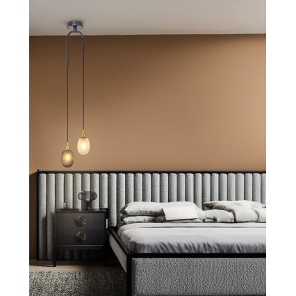 Κρεμαστό φωτιστικό με καλώδιο CACTUS 2xG9/5W/230V γκρι/λευκό