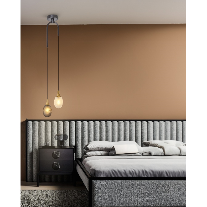 Κρεμαστό φωτιστικό με καλώδιο CACTUS 2xG9/5W/230V γκρι/λευκό