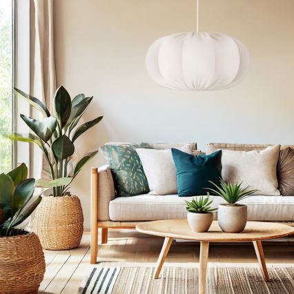 Κρεμαστό φωτιστικό με καλώδιο CAFEE 1xE27/40W/230V Ø 52 cm λευκό