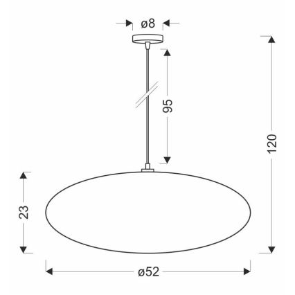 Κρεμαστό φωτιστικό με καλώδιο CAFEE 1xE27/40W/230V Ø 52 cm λευκό