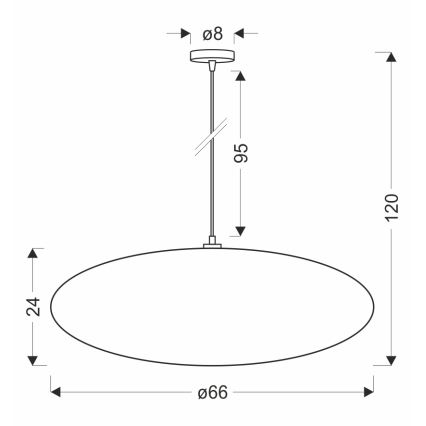 Κρεμαστό φωτιστικό με καλώδιο CAFEE 1xE27/40W/230V Ø 66 εκ. καφέ