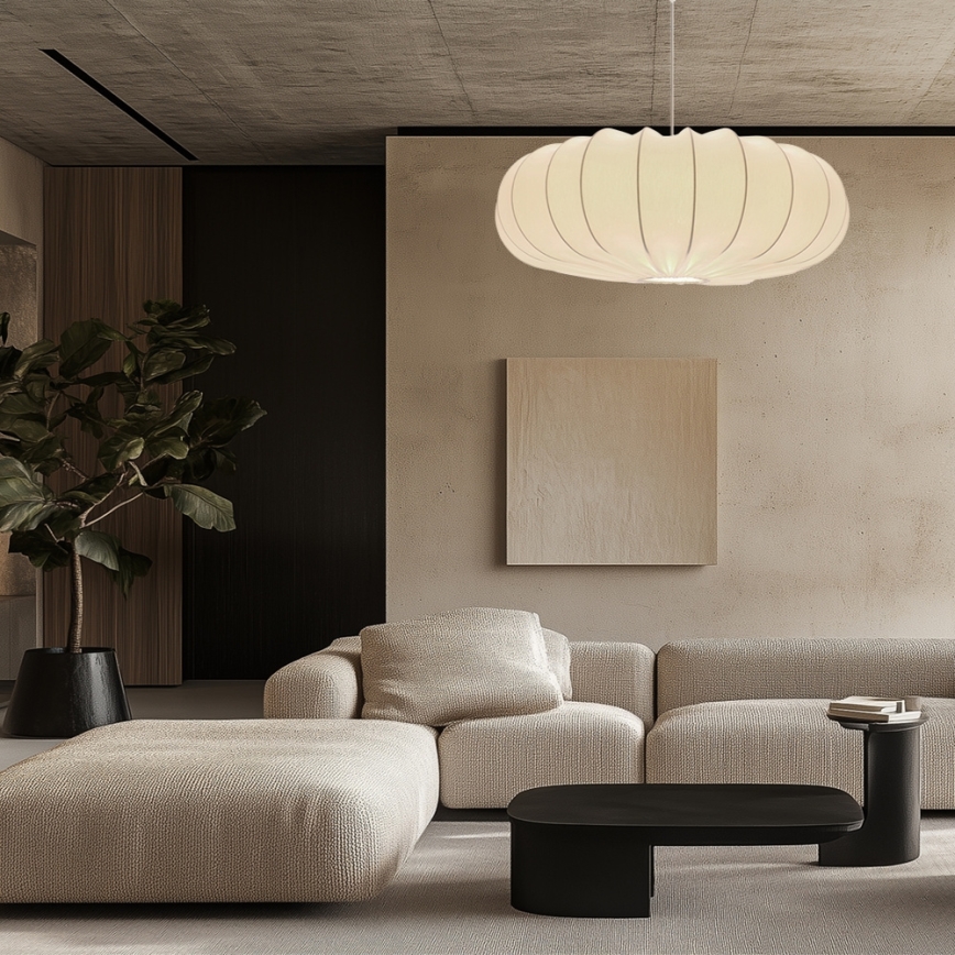 Κρεμαστό φωτιστικό με καλώδιο CAFEE 1xE27/40W/230V, διάμ. 66 εκ., λευκό