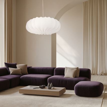 Κρεμαστό φωτιστικό με καλώδιο CAFEE 1xE27/40W/230V, διάμ. 66 εκ., λευκό