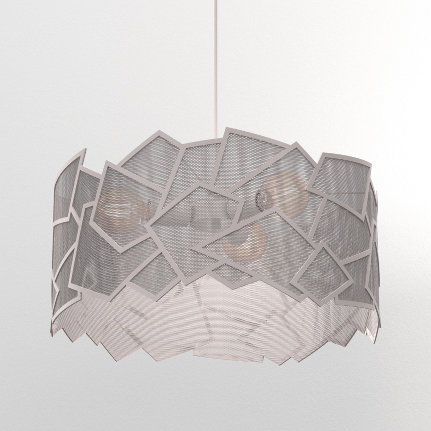 Κρεμαστό φωτιστικό με καλώδιο CAMO 3xE27/15W/230V μπεζ