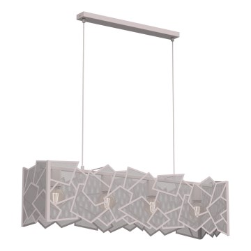 Κρεμαστό φωτιστικό με καλώδιο CAMO 4xE27/15W/230V, μπεζ