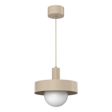 Κρεμαστό φωτιστικό με καλώδιο CANAN 1xE27/15W/230V, διάμ. 29 cm, μπεζ