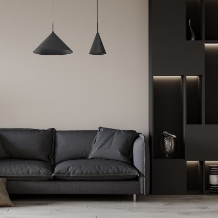 Κρεμαστό φωτιστικό με καλώδιο CAPITAL, 1x GX53/15W/230V, διάμ. 17 εκ., μαύρο