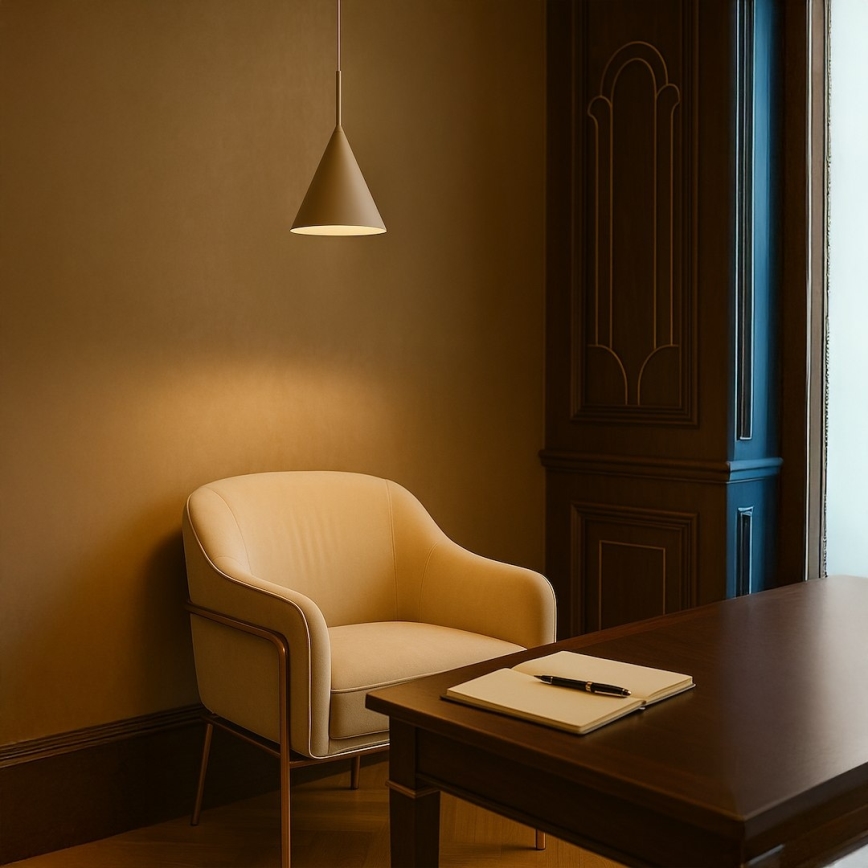 Κρεμαστό φωτιστικό με καλώδιο CAPITAL 1xGX53/15W/230V Ø 17 cm, μπεζ