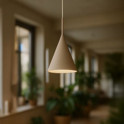 Κρεμαστό φωτιστικό με καλώδιο CAPITAL 1xGX53/15W/230V Ø 17 cm, μπεζ
