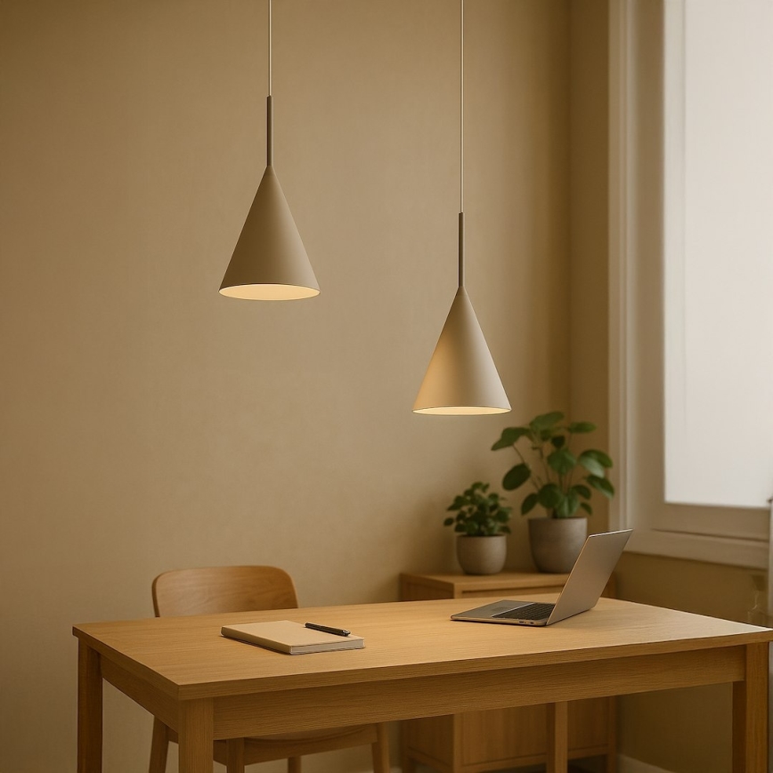 Κρεμαστό φωτιστικό με καλώδιο CAPITAL 1xGX53/15W/230V Ø 17 cm, μπεζ
