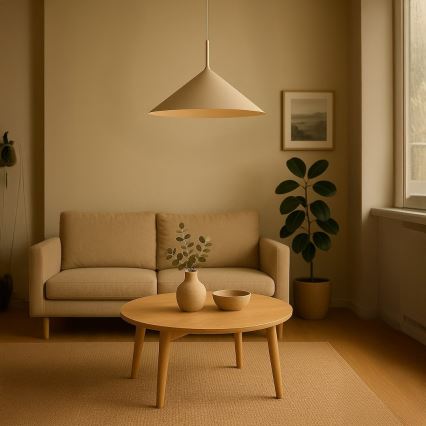 Κρεμαστό φωτιστικό με καλώδιο CAPITAL 1xGX53/15W/230V, Ø 60 cm, μπεζ