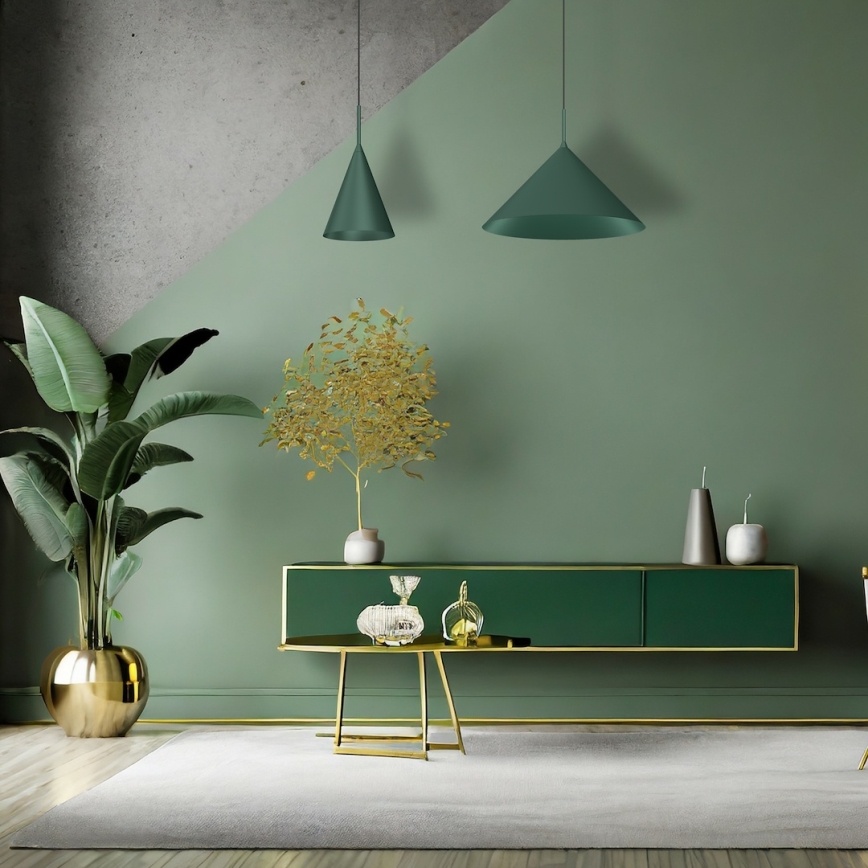 Κρεμαστό φωτιστικό με καλώδιο CAPITAL 1xGX53/15W/230V διάμ. 17 εκ. πράσινο