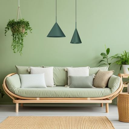 Κρεμαστό φωτιστικό με καλώδιο CAPITAL 1xGX53/15W/230V, διάμ. 32 cm, πράσινο