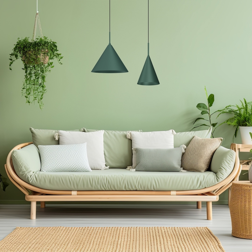 Κρεμαστό φωτιστικό με καλώδιο CAPITAL 1xGX53/15W/230V, διάμ. 32 cm, πράσινο