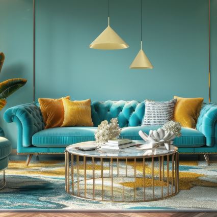 Κρεμαστό φωτιστικό με καλώδιο CAPITAL 1xGX53/15W/230V διάμ. 32 cm χρυσό