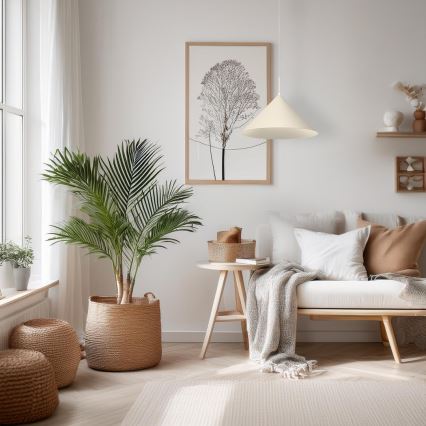 Κρεμαστό φωτιστικό με καλώδιο CAPITAL 1xGX53/15W/230V, διάμ. 46 εκ., σε εκρού απόχρωση