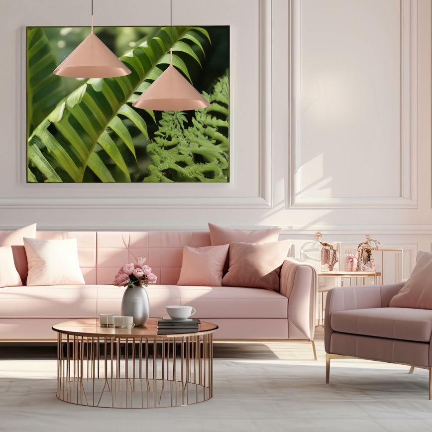 Κρεμαστό φωτιστικό με καλώδιο CAPITAL 1xGX53/15W/230V διάμ. 46 εκ. ροζ χρυσό