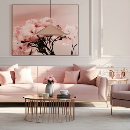 Κρεμαστό φωτιστικό με καλώδιο CAPITAL 1xGX53/15W/230V διάμ. 60 cm ροζ χρυσό