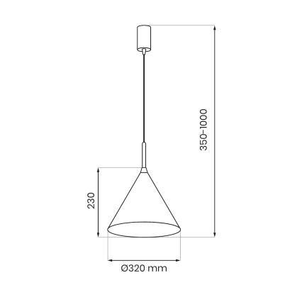Κρεμαστό φωτιστικό με καλώδιο CAPITAL 1xGX53/15W/230V, διάμετρος 32 cm, μαύρο