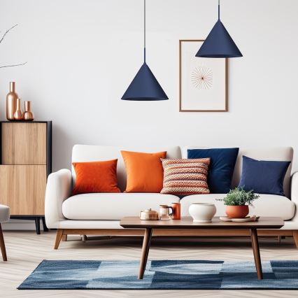 Κρεμαστό φωτιστικό με καλώδιο CAPITAL 1xGX53/15W/230V, διάμετρος 32 εκ., μπλε