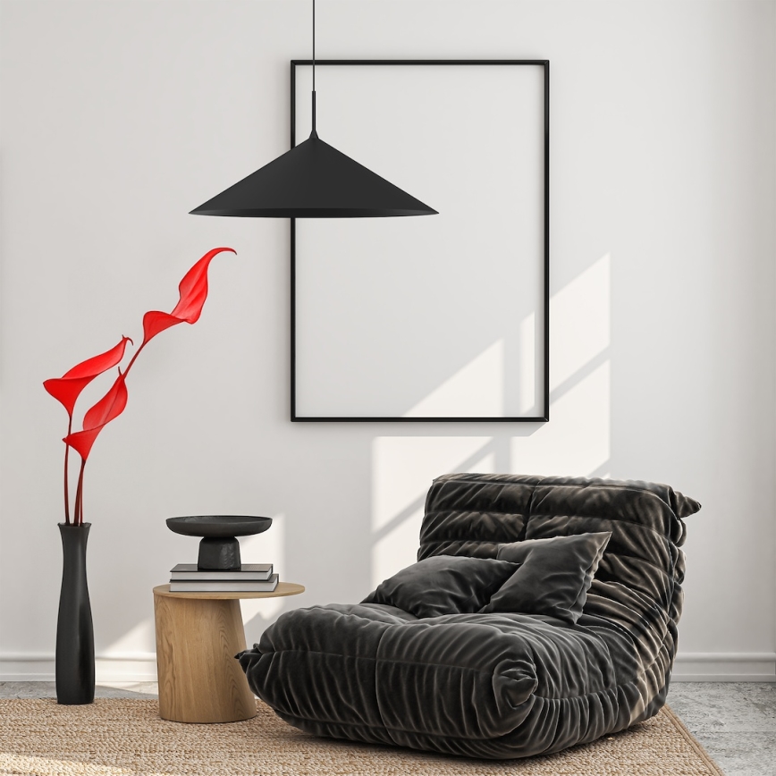 Κρεμαστό φωτιστικό με καλώδιο CAPITAL 1xGX53/15W/230V, διάμετρος 60 cm, μαύρο