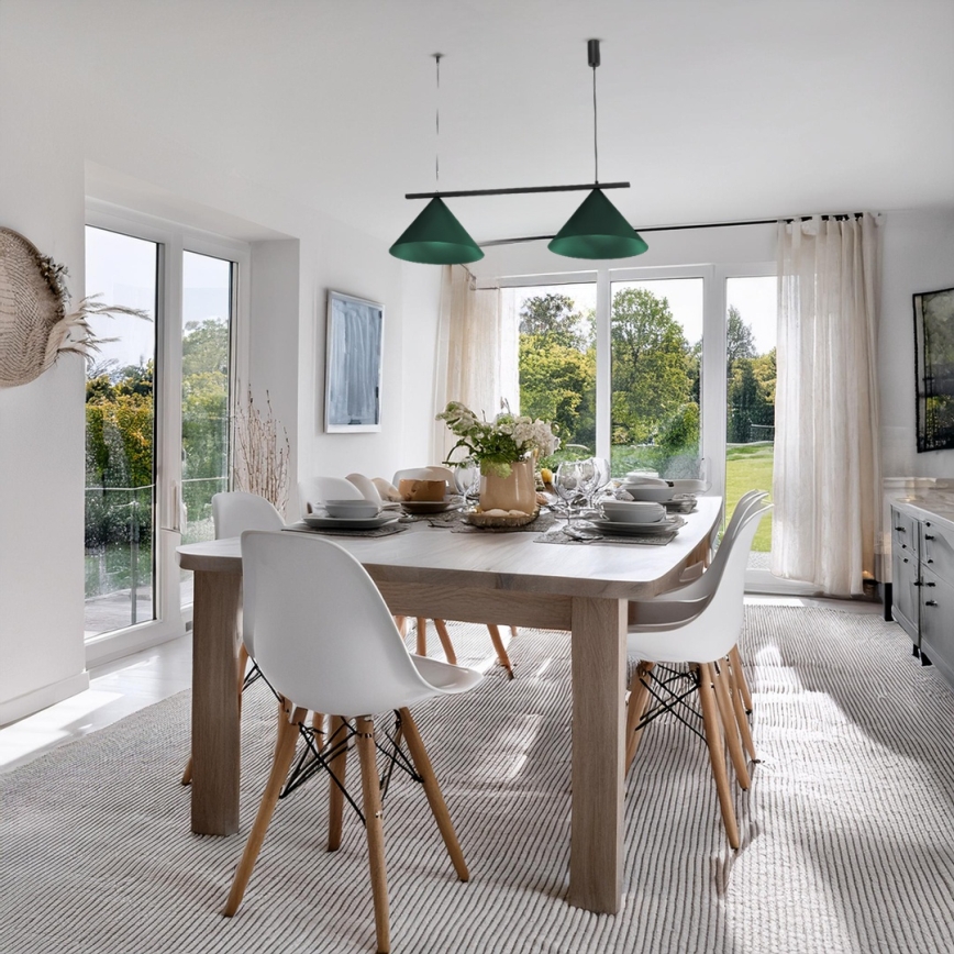 Κρεμαστό φωτιστικό με καλώδιο CAPITAL 2xGX53/15W/230V πράσινο