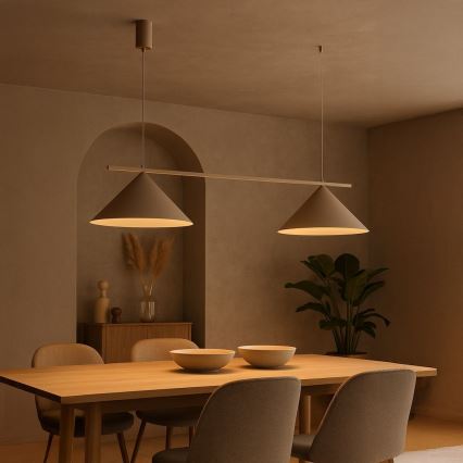 Κρεμαστό φωτιστικό με καλώδιο CAPITAL 2xGX53/15W/230V taupe