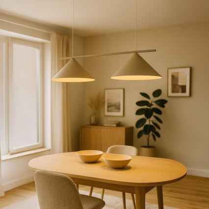 Κρεμαστό φωτιστικό με καλώδιο CAPITAL 2xGX53/15W/230V taupe