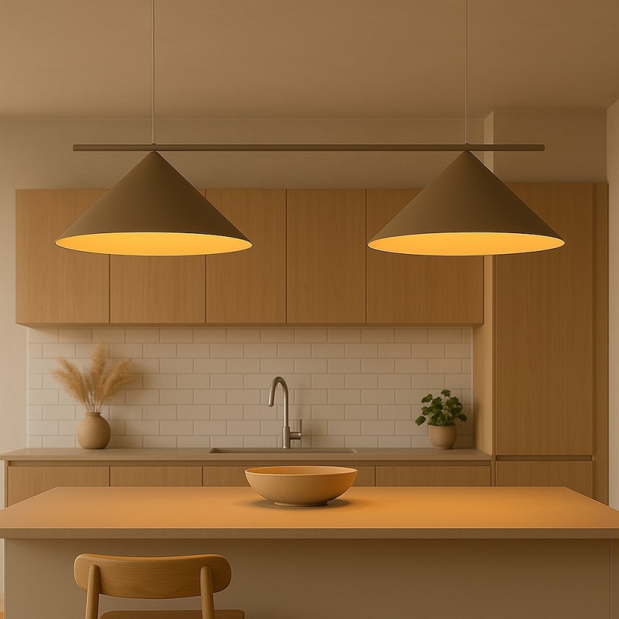 Κρεμαστό φωτιστικό με καλώδιο CAPITAL 2xGX53/15W/230V taupe