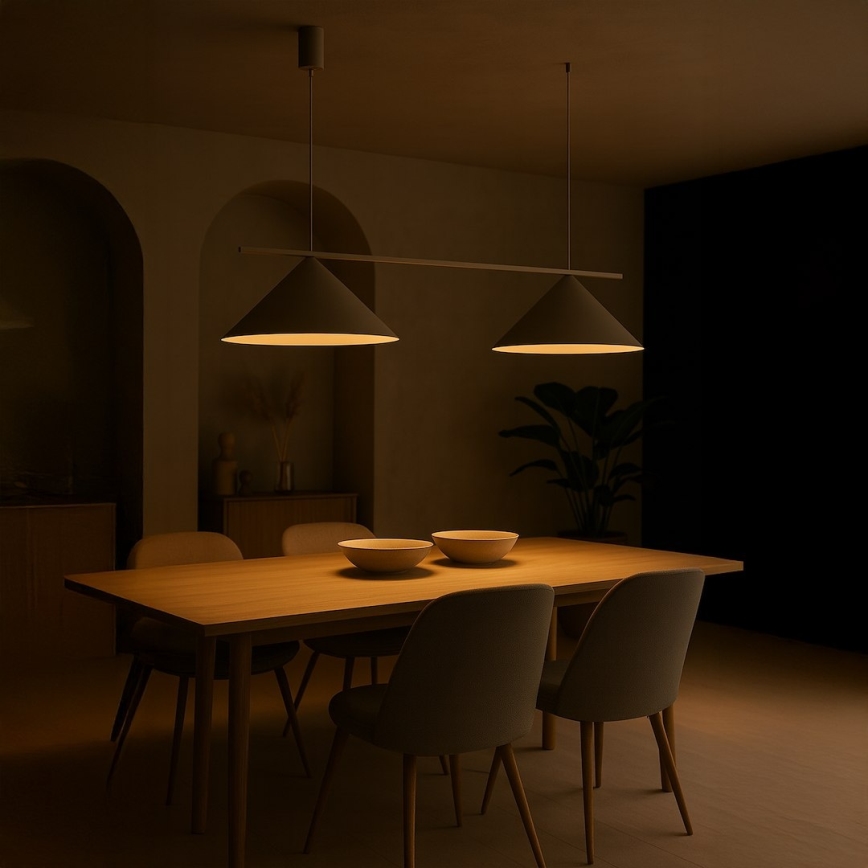 Κρεμαστό φωτιστικό με καλώδιο CAPITAL 2xGX53/15W/230V μπεζ