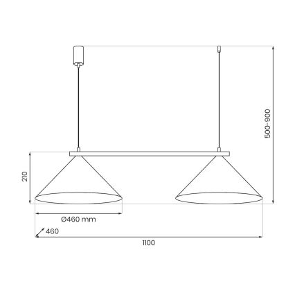 Κρεμαστό φωτιστικό με καλώδιο CAPITAL 2xGX53/15W/230V μπεζ