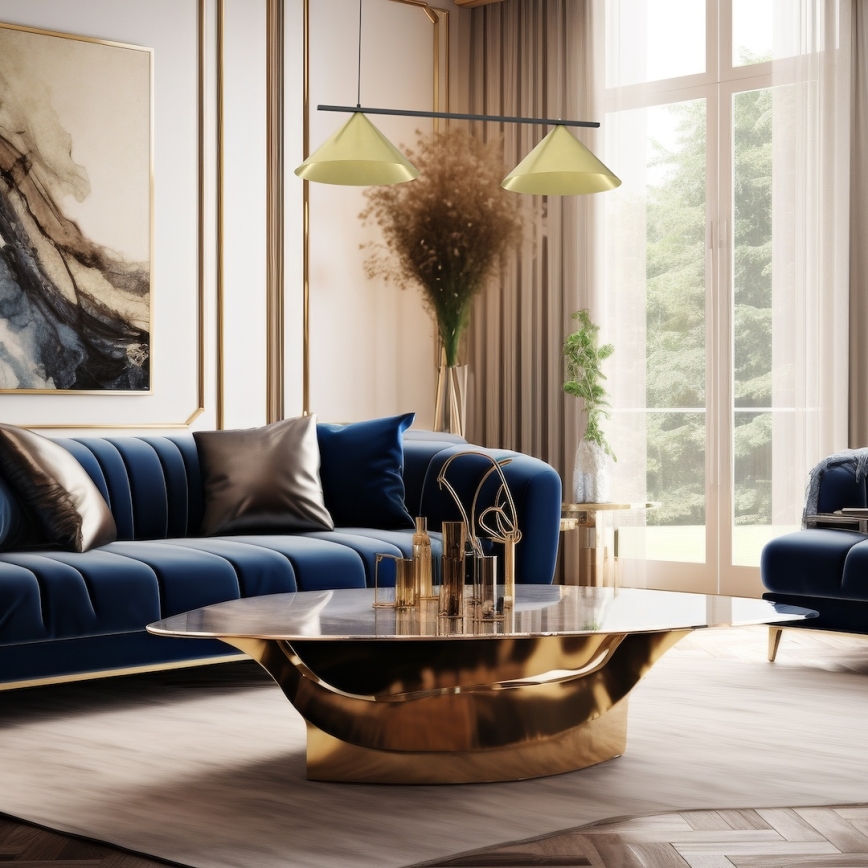 Κρεμαστό φωτιστικό με καλώδιο CAPITAL 2xGX53/15W/230V χρυσό