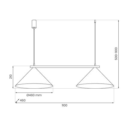 Κρεμαστό φωτιστικό με καλώδιο CAPITAL 2xGX53/15W/230V χρυσό
