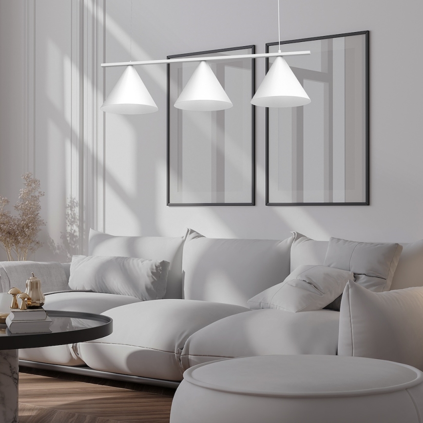 Κρεμαστό φωτιστικό με καλώδιο CAPITAL 3xGX53/15W/230V λευκό