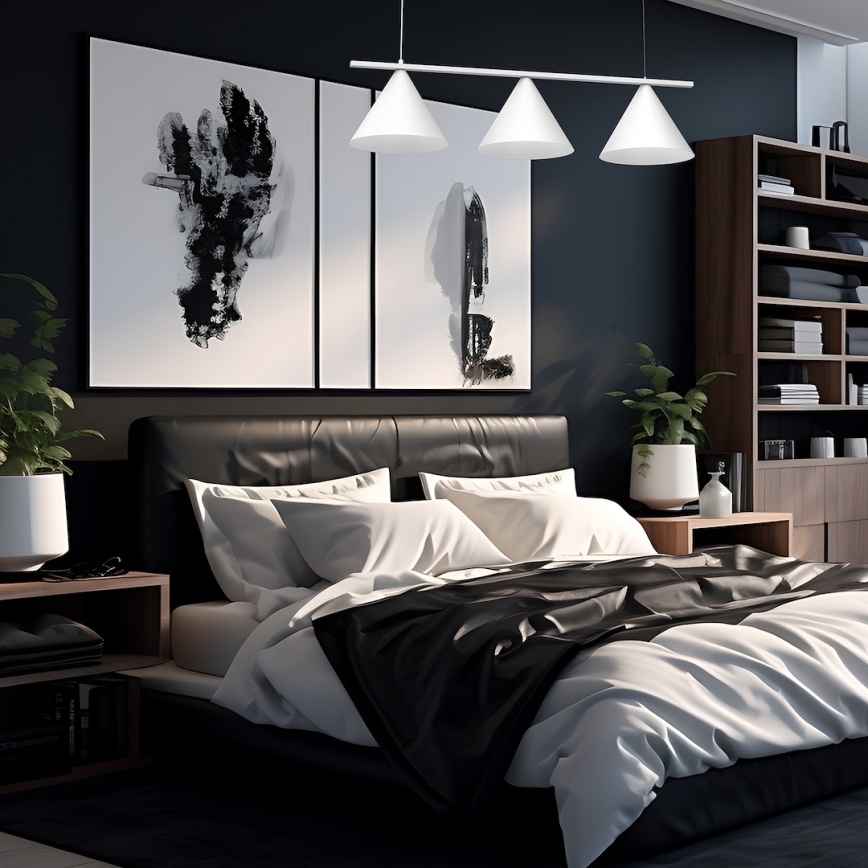 Κρεμαστό φωτιστικό με καλώδιο CAPITAL 3xGX53/15W/230V λευκό