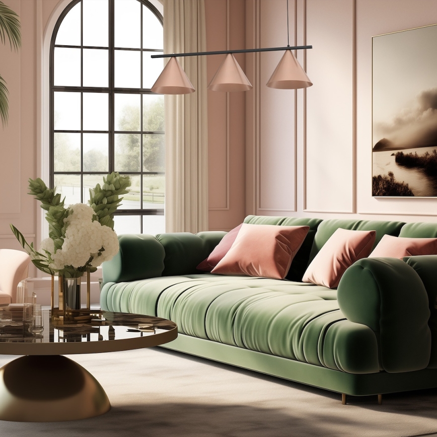 Κρεμαστό φωτιστικό με καλώδιο CAPITAL 3xGX53/15W/230V ροζ χρυσό