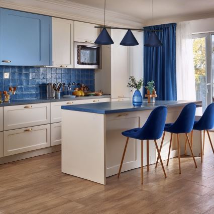 Κρεμαστό φωτιστικό με καλώδιο CAPITAL 3xGX53/15W/230V, μπλε