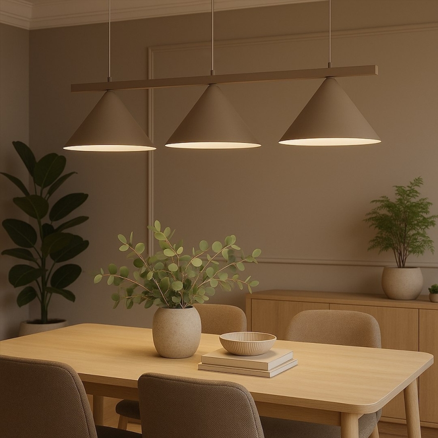 Κρεμαστό φωτιστικό με καλώδιο CAPITAL 3xGX53/15W/230V, μπεζ