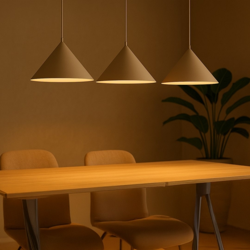 Κρεμαστό φωτιστικό με καλώδιο CAPITAL 3xGX53/15W/230V, μπεζ