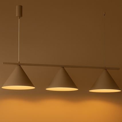 Κρεμαστό φωτιστικό με καλώδιο CAPITAL 3xGX53/15W/230V, μπεζ