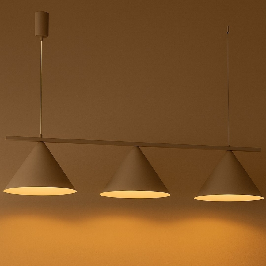 Κρεμαστό φωτιστικό με καλώδιο CAPITAL 3xGX53/15W/230V, μπεζ