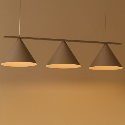 Κρεμαστό φωτιστικό με καλώδιο CAPITAL 3xGX53/15W/230V, μπεζ