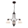 Κρεμαστό φωτιστικό με καλώδιο CLAIR 3xE27/60W/230V Ø 58 cm μπρονζέ