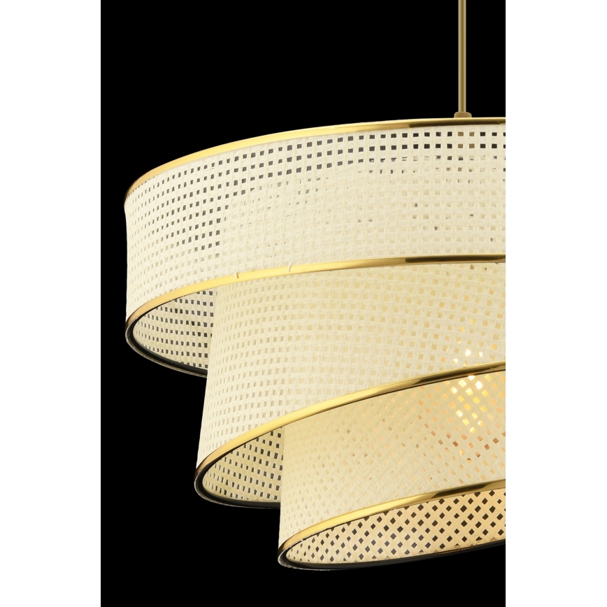 Κρεμαστό φωτιστικό με καλώδιο COUPER 1xE27/60W/230V λευκό/χρυσό